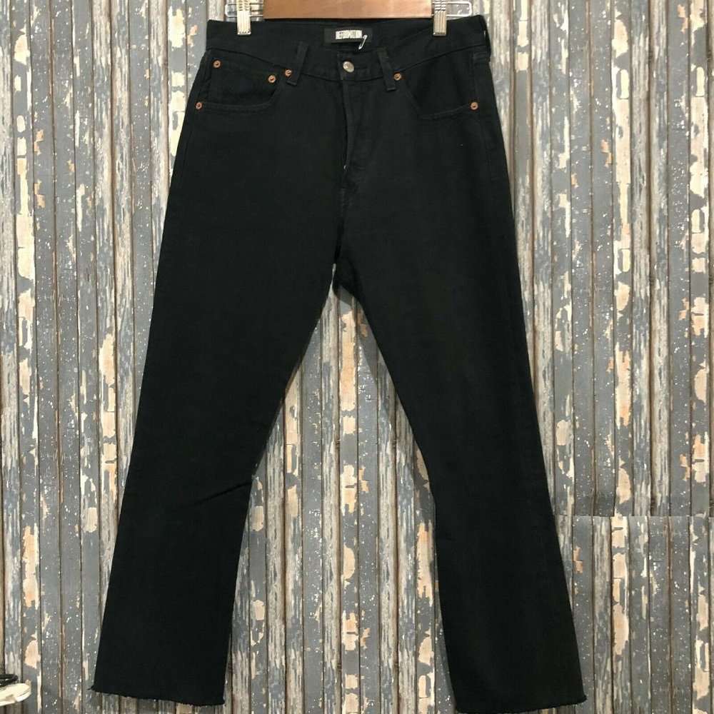 Reformation Womens Straight Leg High Rise Denim Jeans Black Size …